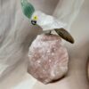 Clear Quartz Bird + Rose Quartz Cluster Statement Piece | 244 GM | Premium