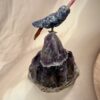 Sodalite Bird + Amethyst Cluster Statement Piece | 303 GM | Premium