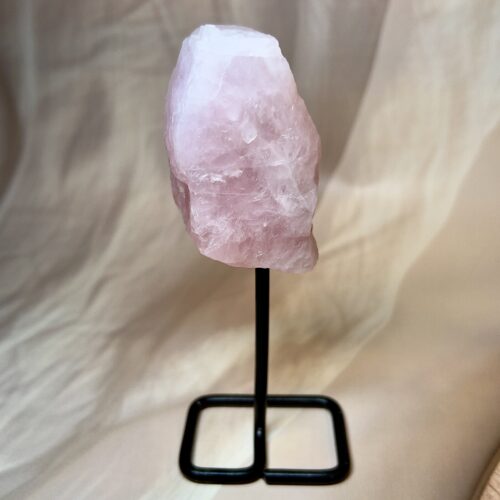 Rose Quartz Crystal On Stand | Raw Specimen