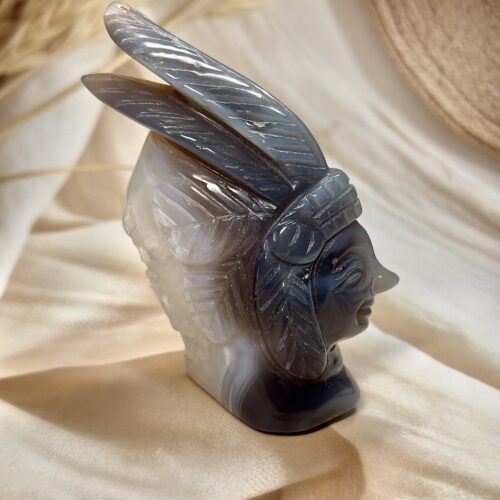 IMG_1716 Gray Agate Tribal Carving | 228 GM