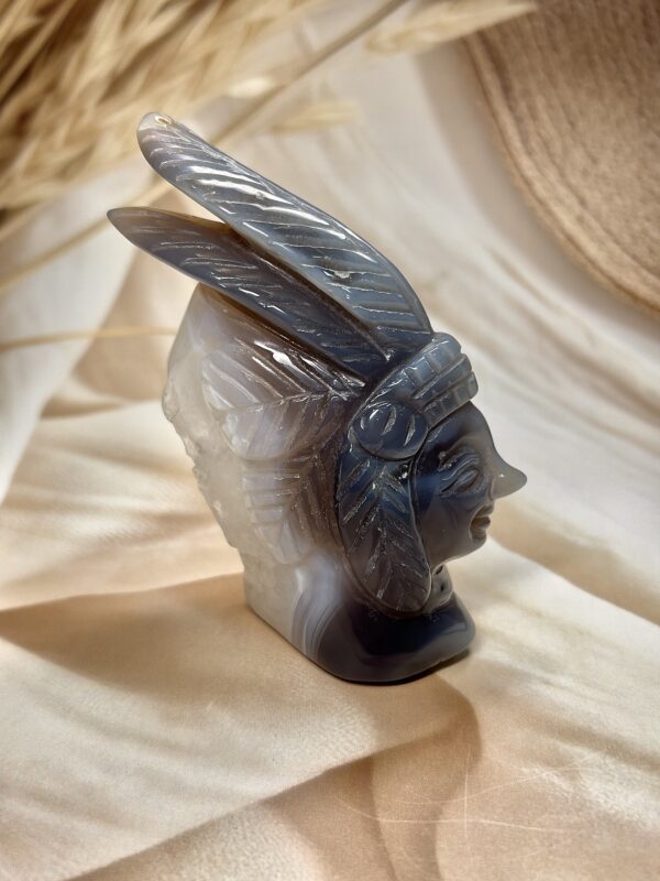 Gray Agate Tribal Carving | 228 GM