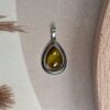 IMG_1765 Tiger Eye Dangling Pear Pendant | German Silver
