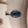 IMG_1795 Electric Blue-Flash Oval Labradorite Pendant | German Silver
