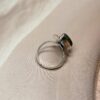 Teardrop Blue-Green Flash Labradorite Ring | German Silver
