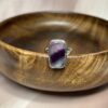 Rectangular Rainbow Fluorite Ring | German Silver