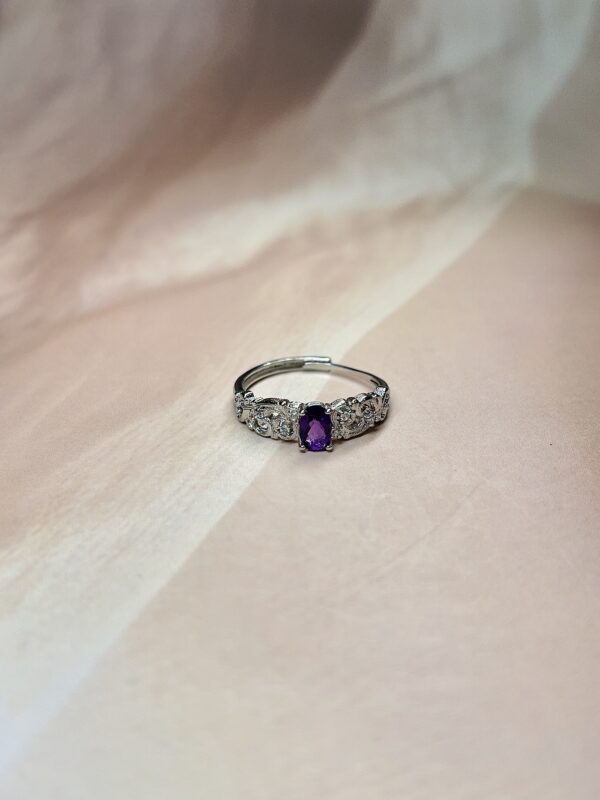 Gorgeous Amethyst Ornate Ring | Exclusive | German Silver