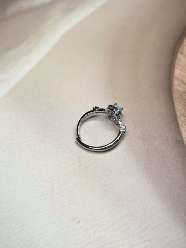 IMG_1873 Premium Faceted Aquamarine Ring | German Silver | Aqua Blue