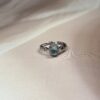 Premium Cabochon Aquamarine Ring | German Silver | Aqua Blue