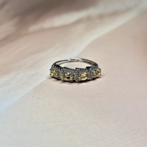 Citrine 4 Stone Ring | Premium | German Silver