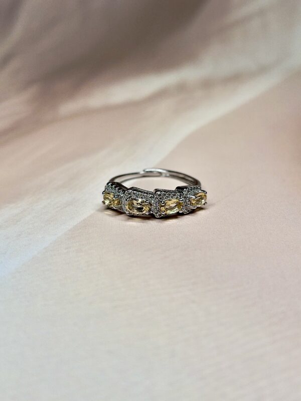 Citrine 4 Stone Ring | Premium | German Silver