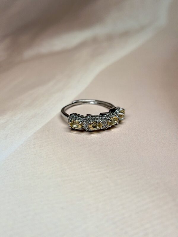 Citrine 4 Stone Ring | Premium | German Silver