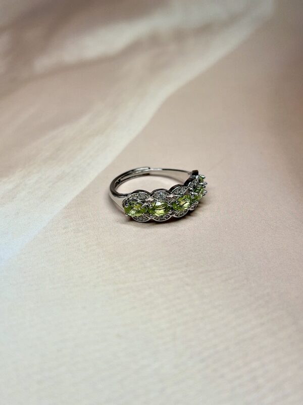 IMG_1907 Peridot 5 Stone Ring | Premium | German Silver