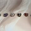 Blooming Heart Crystal Rings | 6 Natural Crystal Options | German Silver