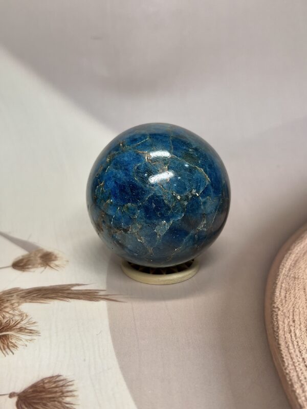 IMG_1937 Blue Apatite Sphere | 375 GM | Throat & Third Eye Chakra