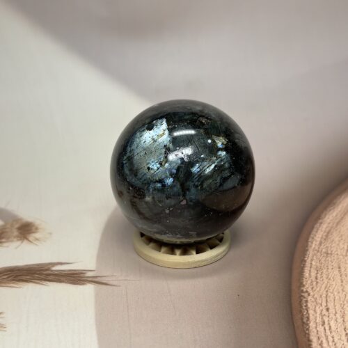 Dark Larvikite Sphere | 172 GM