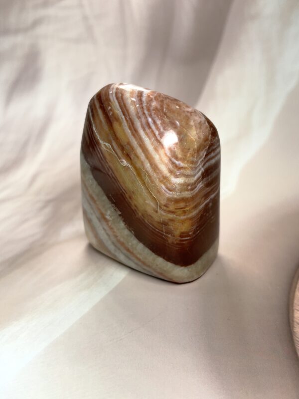 Brown Banded Aragonite Freeform | 370 GM