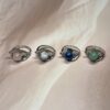 Morning Dew Crystal Rings | 8 Natural Crystal Options | German Silver