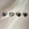Morning Dew Crystal Rings | 8 Natural Crystal Options | German Silver