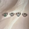 Lotus Drop Crystal Rings | 8 Natural Crystal Options | German Silver