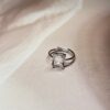 Princess Cut Clear Quartz Ring | Adjustable | German Silver