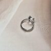 Princess Cut Clear Quartz Ring | Adjustable | German Silver