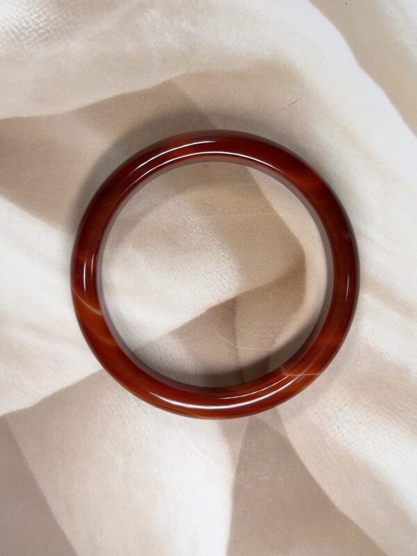 Exclusive Full Dark Carnelian Crystal Bangle | 6 CM