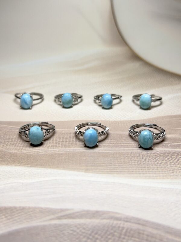 IMG_2425 Larimar Rings | 7 Styles | Adjustable | German Silver