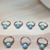 IMG_2426 Larimar Rings | 7 Styles | Adjustable | German Silver