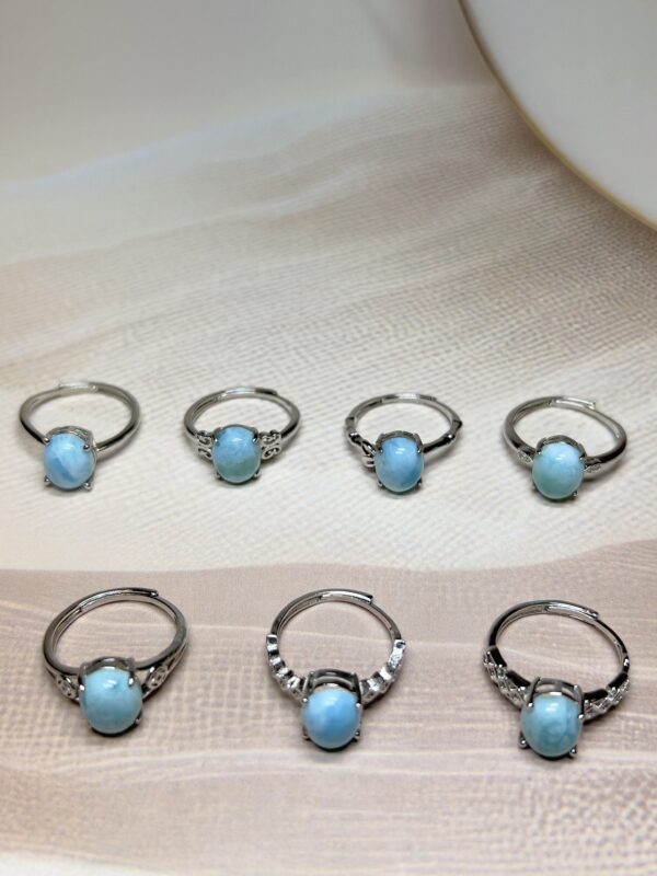 IMG_2426 Larimar Rings | 7 Styles | Adjustable | German Silver