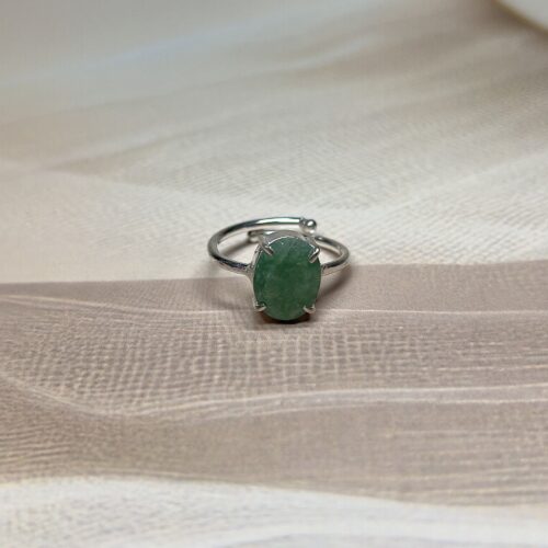 Green Aventurine Rings |  Adjustable | German Silver