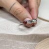 IMG_2498 Garnet Cat Ring | Adjustable | German Silver