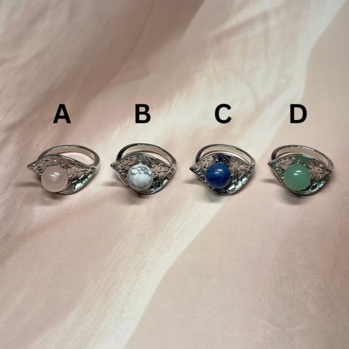Morning Dew Crystal Rings | 8 Natural Crystal Options | German Silver