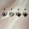Morning Dew Crystal Rings | 8 Natural Crystal Options | German Silver