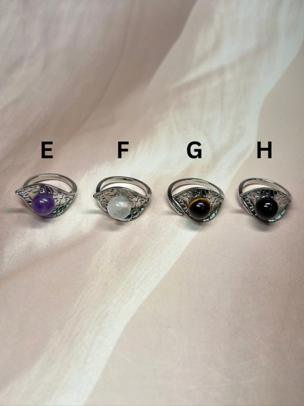 Morning Dew Crystal Rings | 8 Natural Crystal Options | German Silver